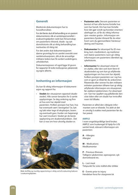 Lærebok i Sanitetsfagtjeneste - Forsvaret