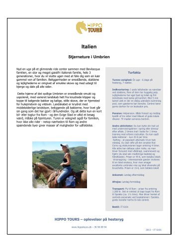 Italien - Rideferie i hele verden