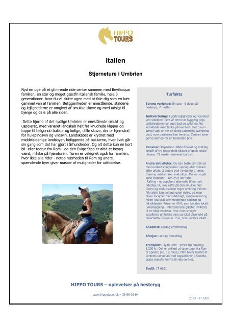 Italien - Rideferie i hele verden