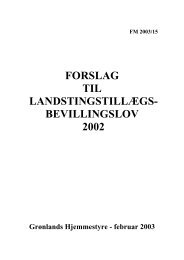 FORSLAG TIL LANDSTINGSTILLÆGS- BEVILLINGSLOV 2002