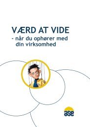 Værd at vide - når du ophører med din virksomhed - ASE