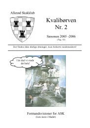 Kvalibørven Nr. 2 - Allerød Skakklub