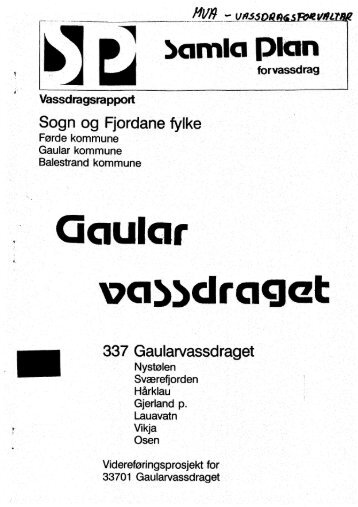 337 Gaularvassdraget, Nystølen-Sværefjorden-Hårklau-Gjerland ...