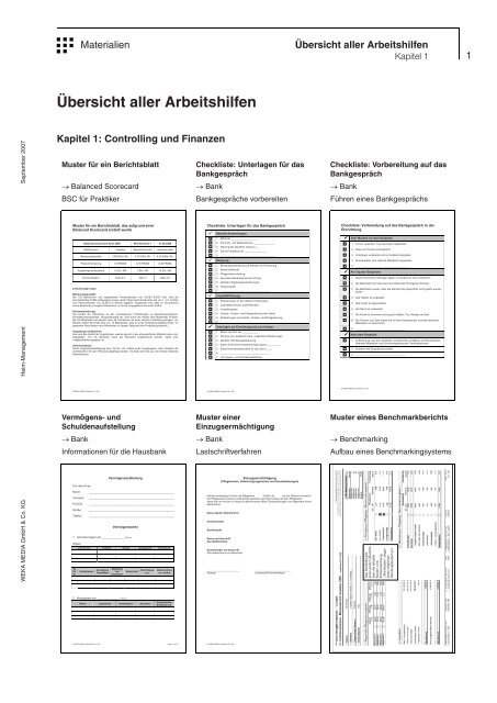 Übersicht aller Arbeitshilfen