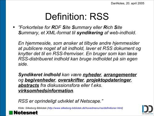 DanNotes: RSS Feeds - hvad, hvorfor og hvordan?