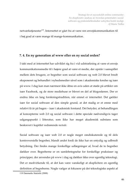 En eksplorativ analyse af hvordan potentialet i social software og ...