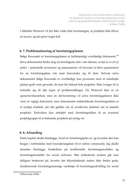 En eksplorativ analyse af hvordan potentialet i social software og ...