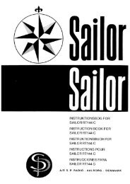 INSTRUKTIONSBOG FOR SAILOR RT144 C ... - Polaris-as.dk