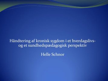 Håndtering af kronisk sygdom i et hverdagslivs ... - Hjerteforeningen