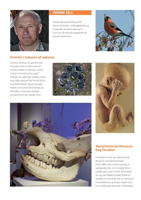 Foredragskatalog - Naturhistorisk Museum