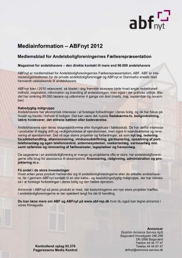 Mediainformation 2012 - ABF