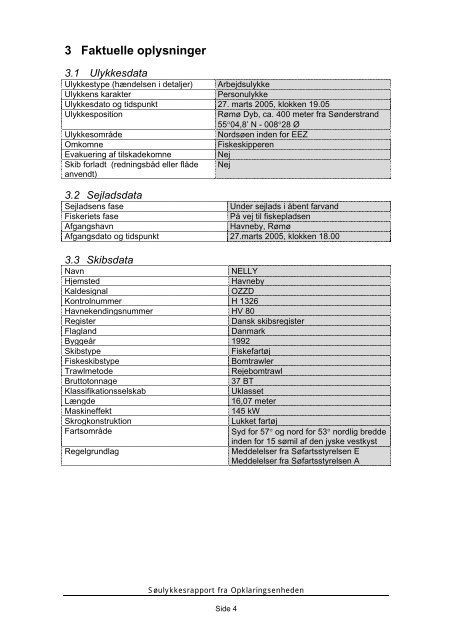 NELLY - Arbejdsulykke den 27. marts 2005 - Søfartsstyrelsen