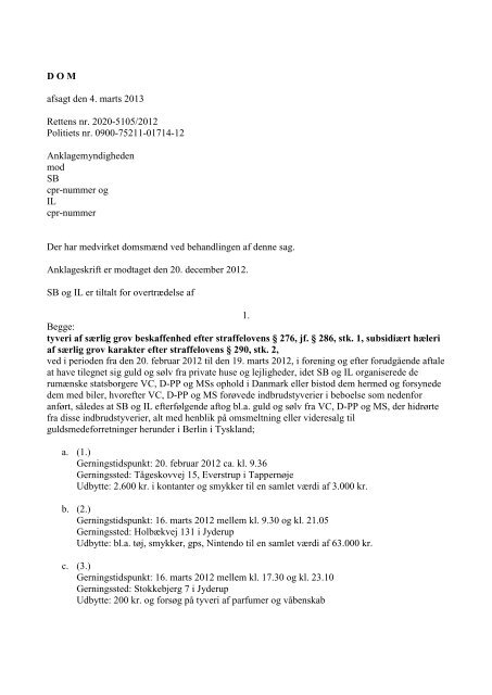 D O M den 4. marts 2013 Rettens nr. 2020-5105 ... - Domstol.dk