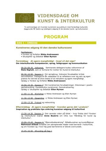 Program - Center for Kunst & Interkultur