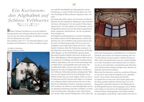 \W Ein Kuriosum: das Alphabet auf Schloss Velthurns - EmScuola