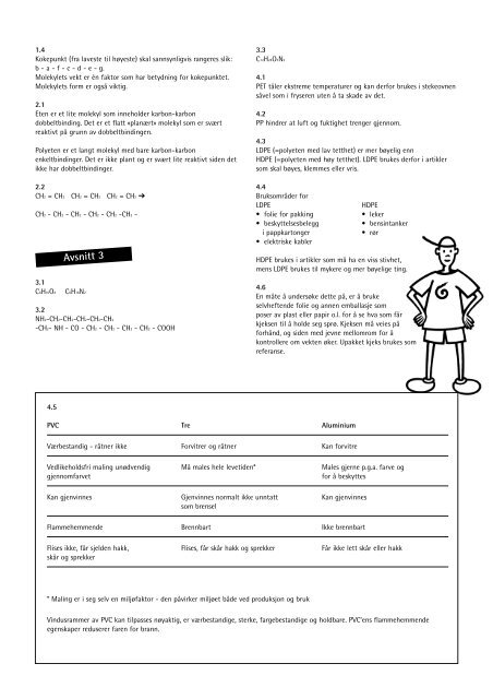 Plastics in the classroom - Norway - Presentasjon av plast