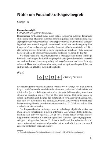 Noter om Foucaults udsagns-begreb - Dansk Netværk for ...