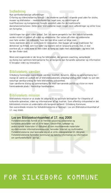 Bibliotekspolitikken - Silkeborg Bibliotekerne