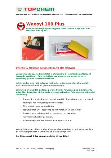 Waxoyl 100 Plus