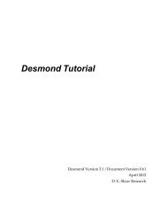 Desmond Tutorial (PDF) - DE Shaw Research