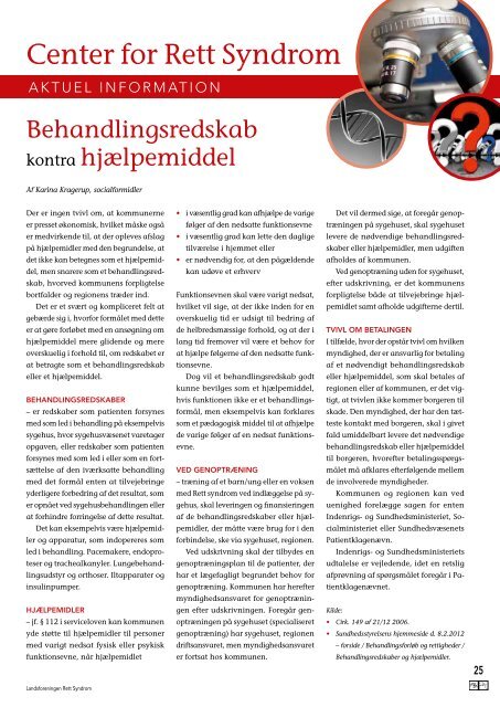 nr. 1 · marts 2012 · 24. årgang - Landsforeningen Rett Syndrom