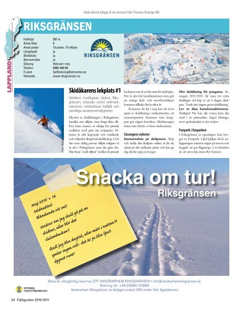 Fjällguiden 2010 - Publikationer Provisa Sverige AB