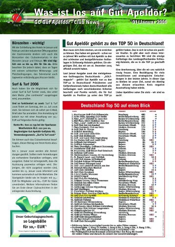 Ausgabe 01-2006 - Golf Club Gut Apeldoer