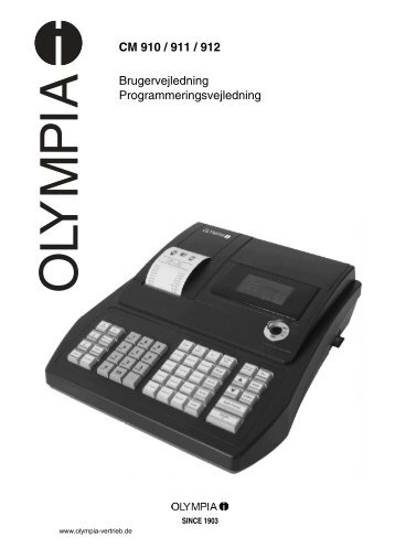 CM 910 / 911 / 912 Brugervejledning ... - Olympia