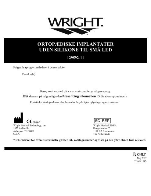 Small Joint Orthopedic Silicone Implants - Wright Medical ...