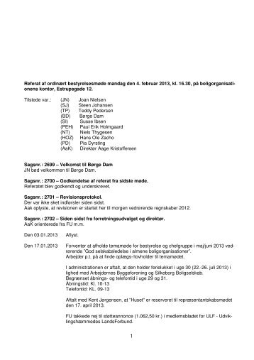 Referat af bestyrelsesmødet 4.2 (32,38 KB) - Om AAB Silkeborg