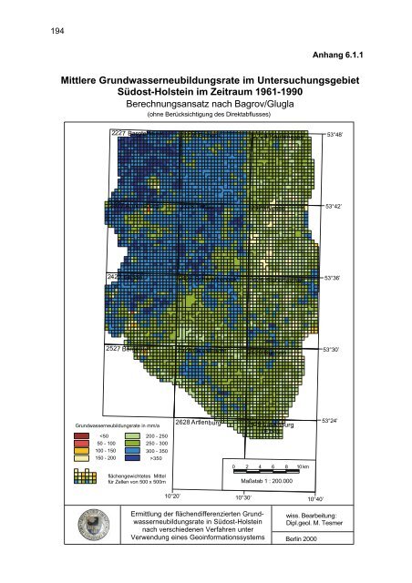 Ermittlung der flächendifferenzierten Grundwasserneubildungsrate ...