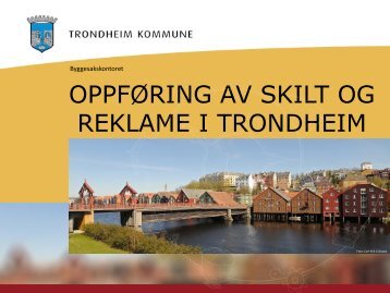 OPPFØRING AV SKILT OG REKLAME I TRONDHEIM