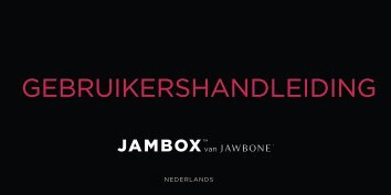 GEBRUIKERSHANDLEIDING - Jawbone