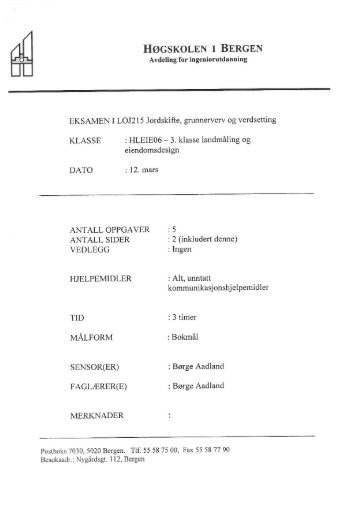 LOJ215 Jordskifte, grunnerverv og verdsetting bokmål - Høgskolen i ...