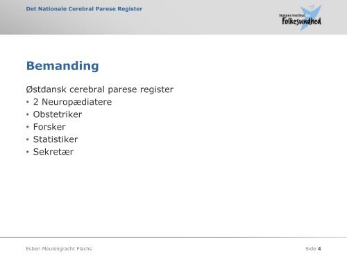 Det Nationale Cerebral Parese Register - Statens Institut for ...