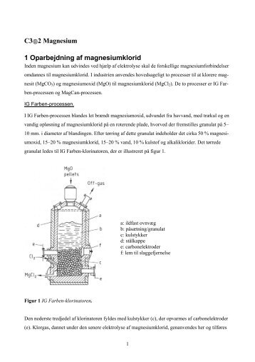 C3@2 Magnesium 1 Oparbejdning af magnesiumklorid - Materials.dk