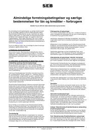 Almindelige forretningsbetingelser for privatkunder, 2012-06-08 - SEB