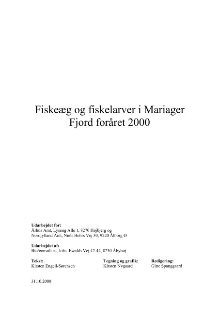 Fiskeæg og fiskelarver i Mariager Fjord foråret 2000