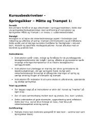 Kursusbeskrivelser - Springsikker – Måtte og Trampet 1: