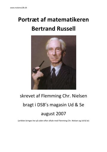 Portræt af matematikeren Bertrand Russell - matema10k