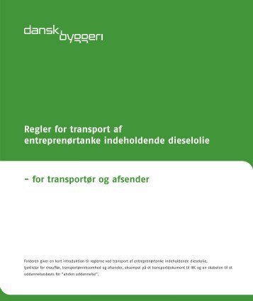 Regler for transport af entreprenørtanke ... - Dansk Byggeri