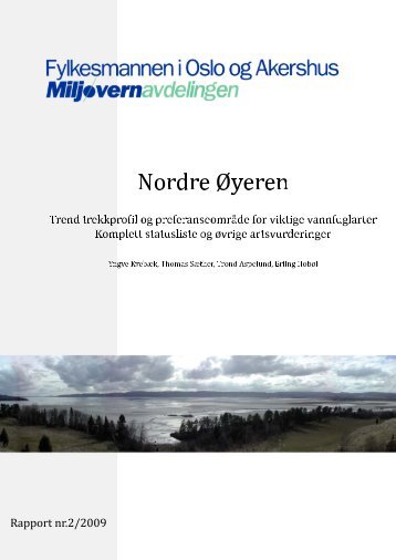 Nordre Øyeren - Trend trekkprofil og ... - Fylkesmannen.no