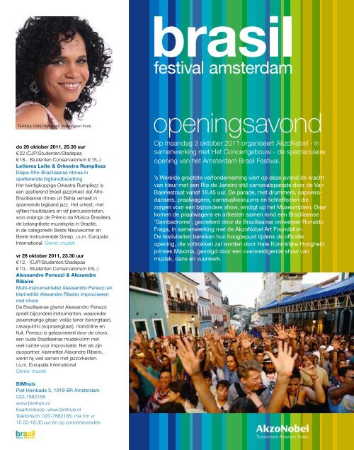 festival programma oktober november 2011