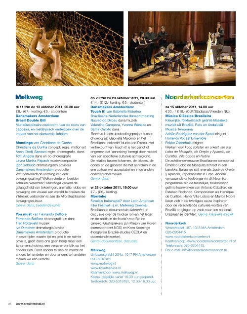 festival programma oktober november 2011