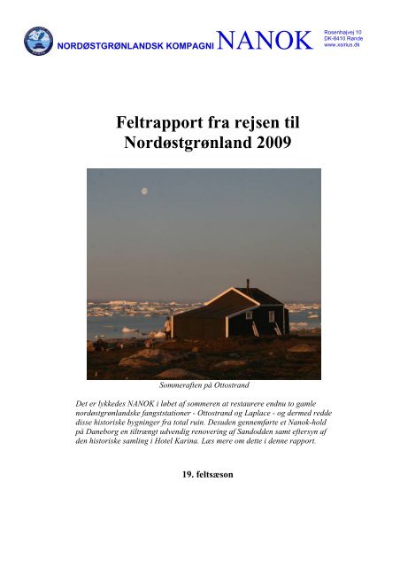 Feltrapport fra rejsen til Nordøstgrønland 2009 - Xsirius