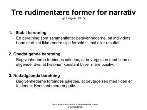 Socialkonstruktionisme - samskabende praksis - Copenhagen ...