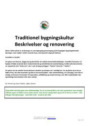 Traditionel bygningskultur Beskrivelser og ... - Danske Torpare