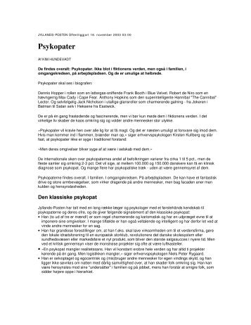 Psykopater - Alsted Consulting