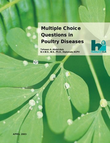 Multiple Choice Questions in Poultry Diseases - Over the Woods