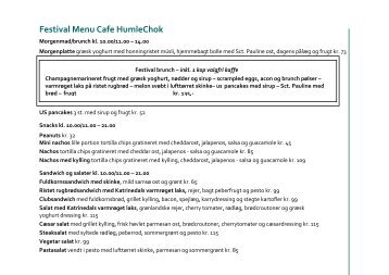 Festival Menu Cafe HumleChok